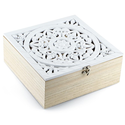 Wood tea bag storage box - tea,